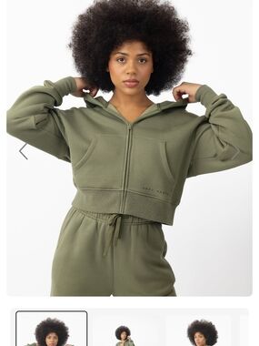 Cozy Earth Cropped Zip Hoodie